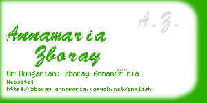 annamaria zboray business card